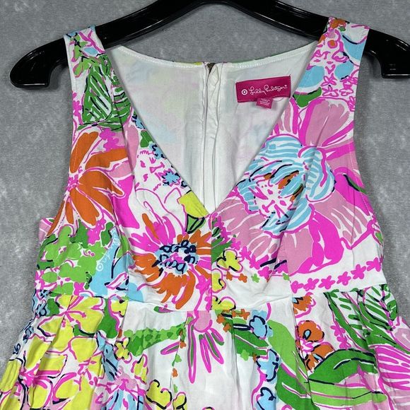 Lilly Pulitzer Pink Multicolored Floral V Neck Sleeveless Tank Women’s Size: S - Picture 2 of 12